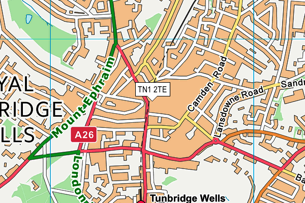 TN1 2TE map - OS VectorMap District (Ordnance Survey)