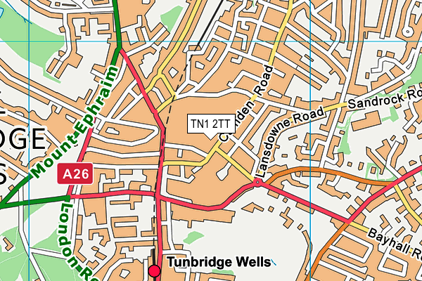 TN1 2TT map - OS VectorMap District (Ordnance Survey)