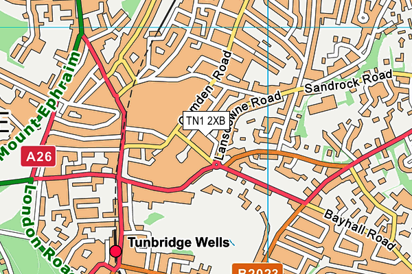 TN1 2XB map - OS VectorMap District (Ordnance Survey)