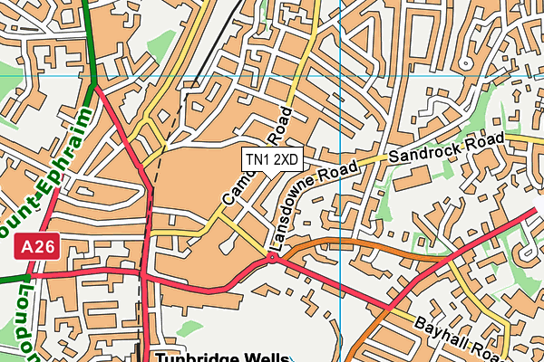 TN1 2XD map - OS VectorMap District (Ordnance Survey)