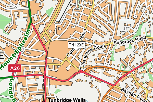 TN1 2XE map - OS VectorMap District (Ordnance Survey)