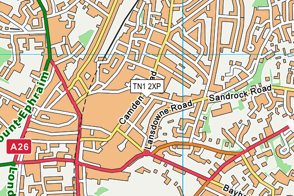 TN1 2XP map - OS VectorMap District (Ordnance Survey)