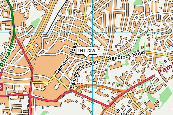 TN1 2XW map - OS VectorMap District (Ordnance Survey)