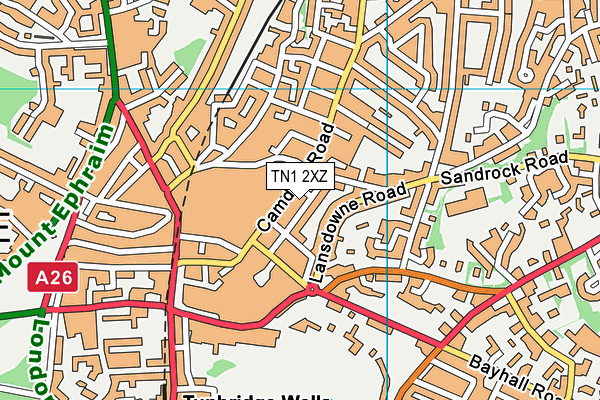 TN1 2XZ map - OS VectorMap District (Ordnance Survey)