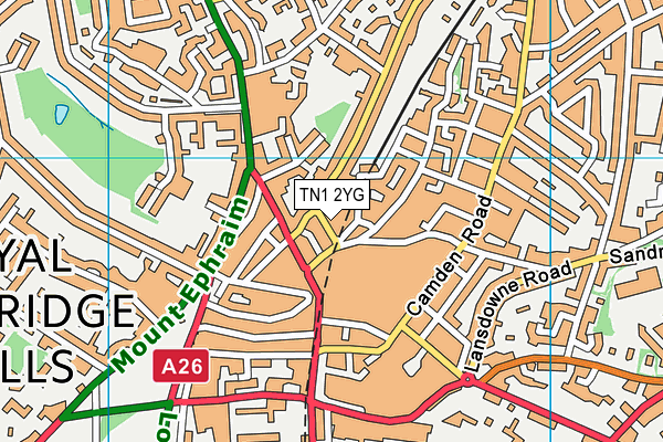 TN1 2YG map - OS VectorMap District (Ordnance Survey)