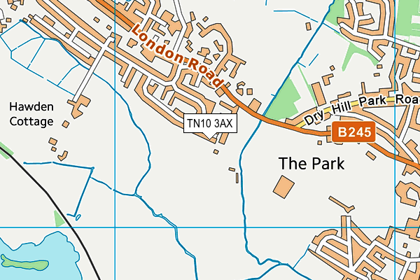 TN10 3AX map - OS VectorMap District (Ordnance Survey)