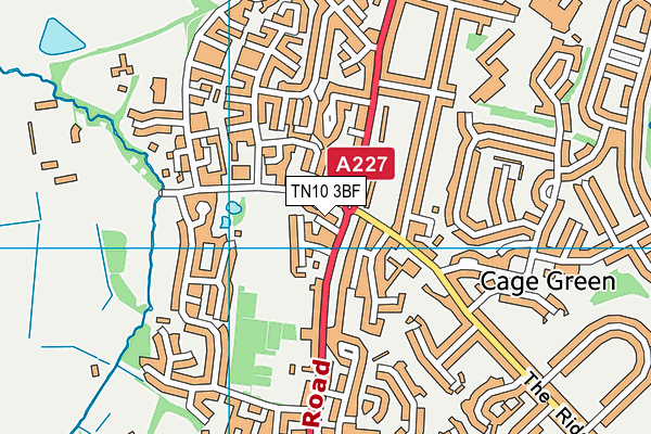 TN10 3BF map - OS VectorMap District (Ordnance Survey)