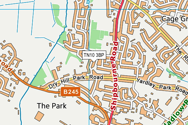 TN10 3BP map - OS VectorMap District (Ordnance Survey)