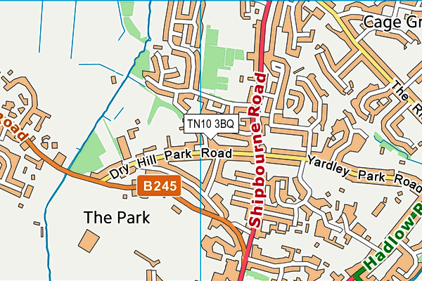 TN10 3BQ map - OS VectorMap District (Ordnance Survey)