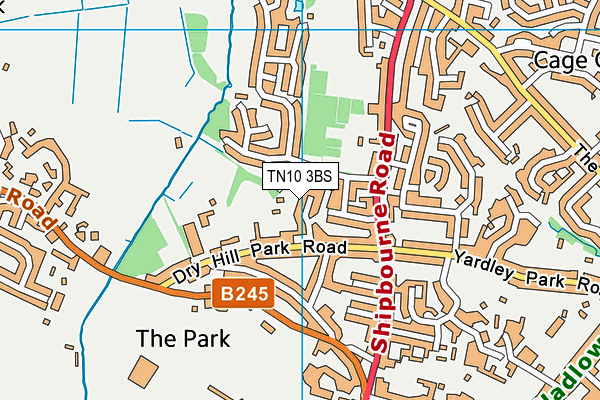 TN10 3BS map - OS VectorMap District (Ordnance Survey)