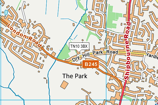 Hilden Grange School map (TN10 3BX) - OS VectorMap District (Ordnance Survey)