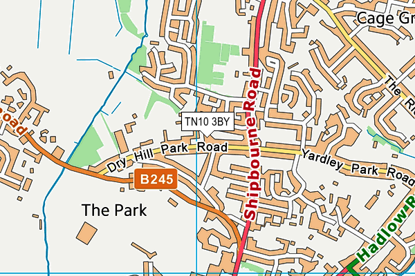 TN10 3BY map - OS VectorMap District (Ordnance Survey)