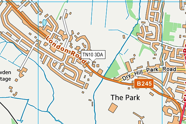 TN10 3DA map - OS VectorMap District (Ordnance Survey)