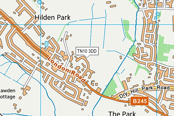 TN10 3DD map - OS VectorMap District (Ordnance Survey)