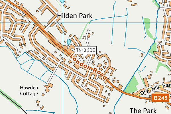 TN10 3DE map - OS VectorMap District (Ordnance Survey)