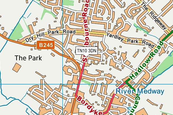 TN10 3DN map - OS VectorMap District (Ordnance Survey)