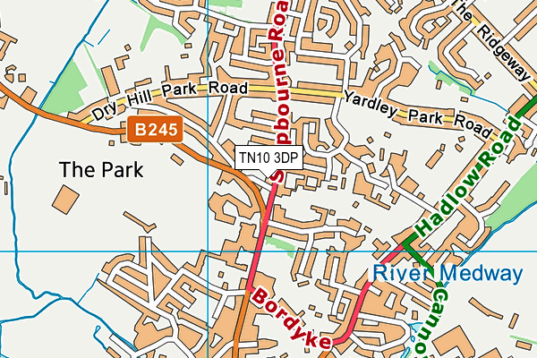 TN10 3DP map - OS VectorMap District (Ordnance Survey)