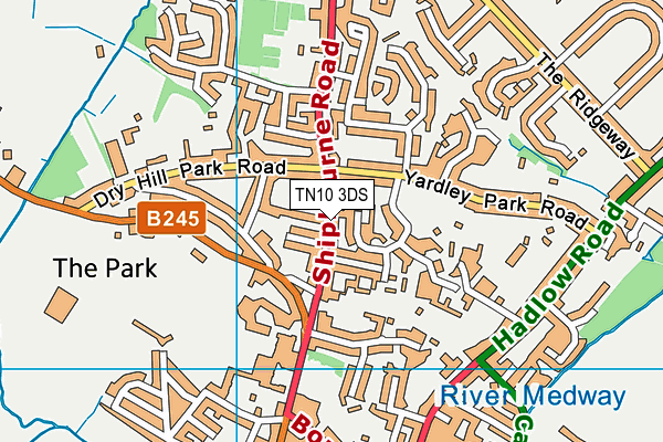 TN10 3DS map - OS VectorMap District (Ordnance Survey)