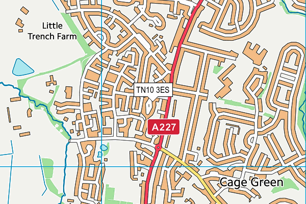 TN10 3ES map - OS VectorMap District (Ordnance Survey)