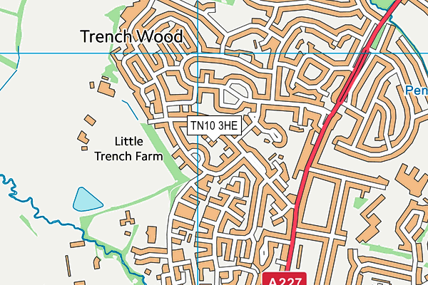 TN10 3HE map - OS VectorMap District (Ordnance Survey)