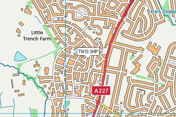 TN10 3HP map - OS VectorMap District (Ordnance Survey)