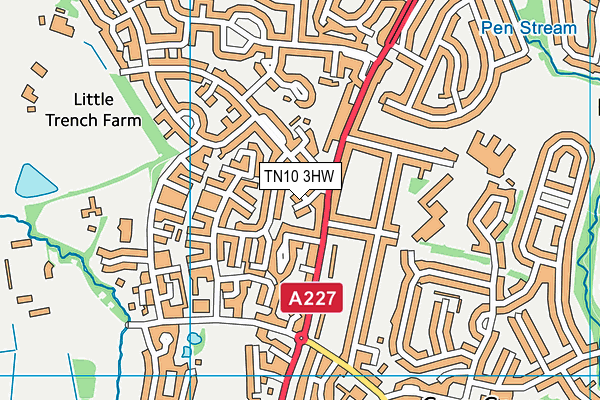 TN10 3HW map - OS VectorMap District (Ordnance Survey)