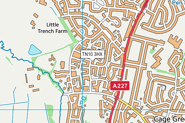 TN10 3HX map - OS VectorMap District (Ordnance Survey)