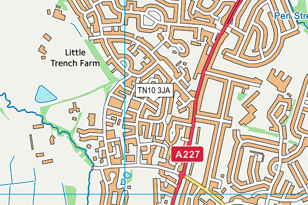 TN10 3JA map - OS VectorMap District (Ordnance Survey)