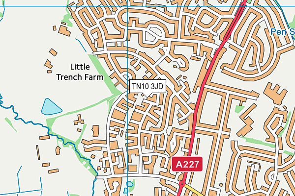 TN10 3JD map - OS VectorMap District (Ordnance Survey)