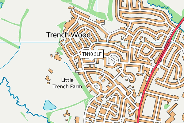 TN10 3LF map - OS VectorMap District (Ordnance Survey)