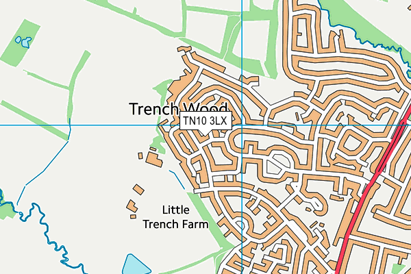 TN10 3LX map - OS VectorMap District (Ordnance Survey)