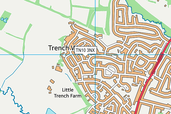 TN10 3NX map - OS VectorMap District (Ordnance Survey)
