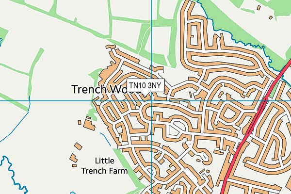 TN10 3NY map - OS VectorMap District (Ordnance Survey)