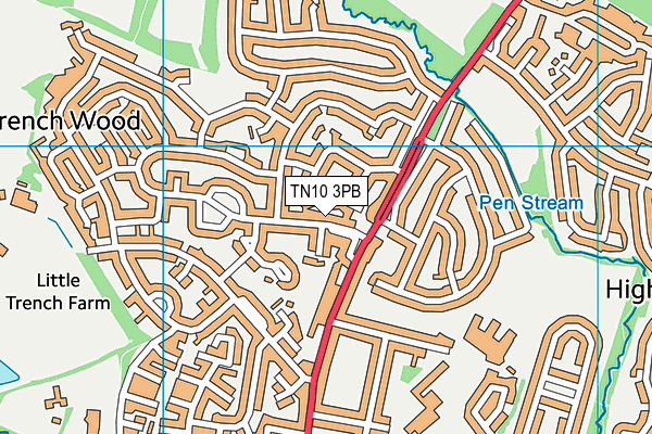 TN10 3PB map - OS VectorMap District (Ordnance Survey)