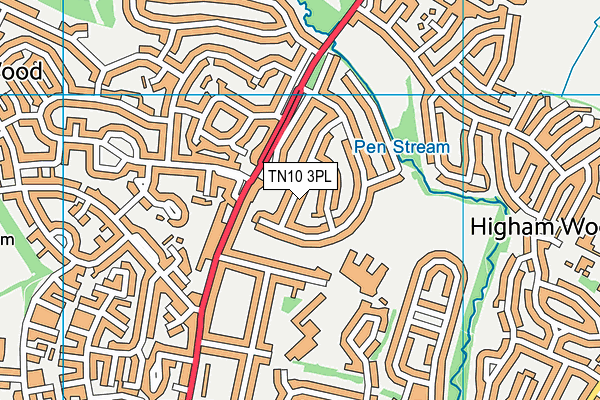 TN10 3PL map - OS VectorMap District (Ordnance Survey)