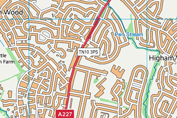 TN10 3PS map - OS VectorMap District (Ordnance Survey)