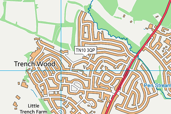 TN10 3QP map - OS VectorMap District (Ordnance Survey)