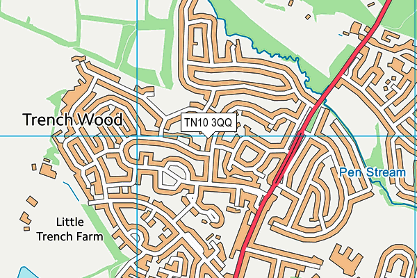 TN10 3QQ map - OS VectorMap District (Ordnance Survey)