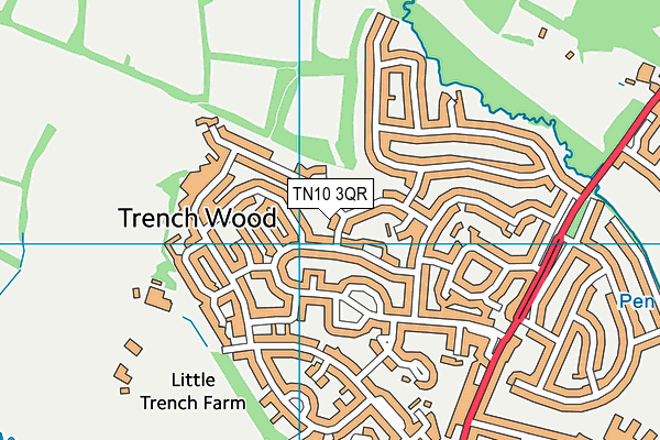 TN10 3QR map - OS VectorMap District (Ordnance Survey)