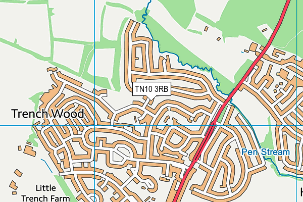TN10 3RB map - OS VectorMap District (Ordnance Survey)