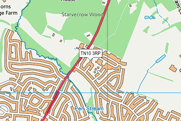 TN10 3RP map - OS VectorMap District (Ordnance Survey)