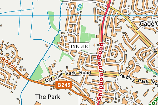 TN10 3TR map - OS VectorMap District (Ordnance Survey)