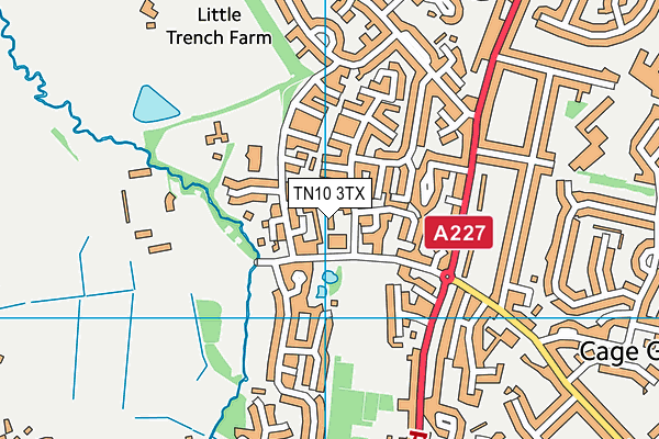 TN10 3TX map - OS VectorMap District (Ordnance Survey)
