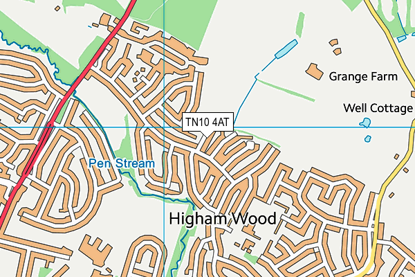 TN10 4AT map - OS VectorMap District (Ordnance Survey)