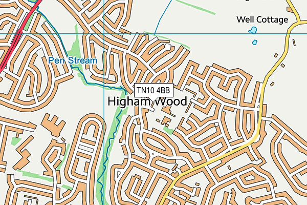 Woodlands Primary School map (TN10 4BB) - OS VectorMap District (Ordnance Survey)