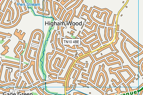 TN10 4BE map - OS VectorMap District (Ordnance Survey)