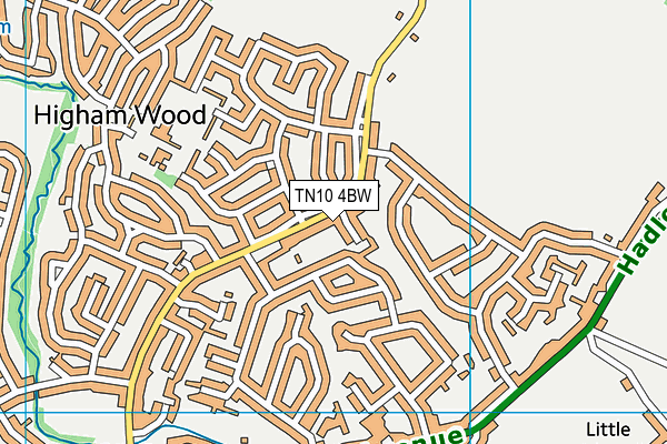 TN10 4BW map - OS VectorMap District (Ordnance Survey)
