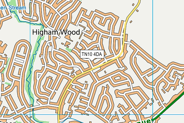 TN10 4DA map - OS VectorMap District (Ordnance Survey)