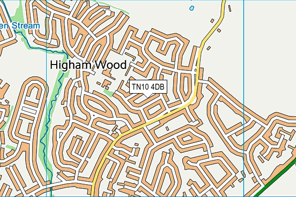 TN10 4DB map - OS VectorMap District (Ordnance Survey)