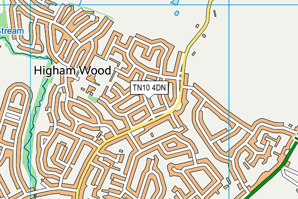 TN10 4DN map - OS VectorMap District (Ordnance Survey)